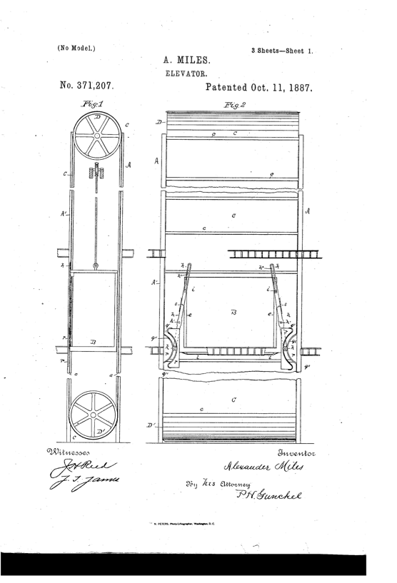 A page from U.S. Patent #371,207